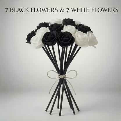 Black & White Rose Reed Diffuser Sticks