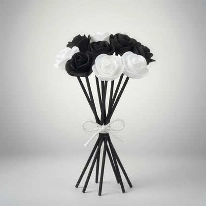 Black & White Rose Reed Diffuser Sticks