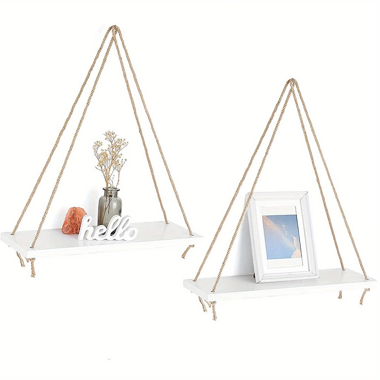 Boho Decor Hanging Shelf - 2pc