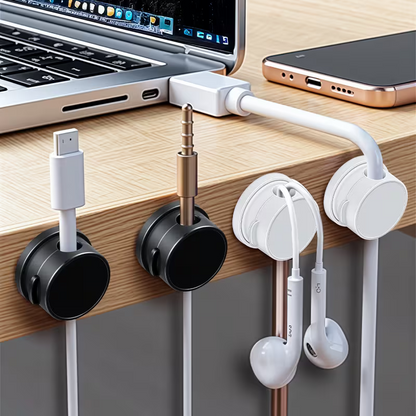 CableSnap - Rotatable Magnetic Desk Organizer - (4pc)