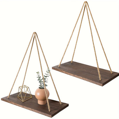 Boho Decor Hanging Shelf - 2pc