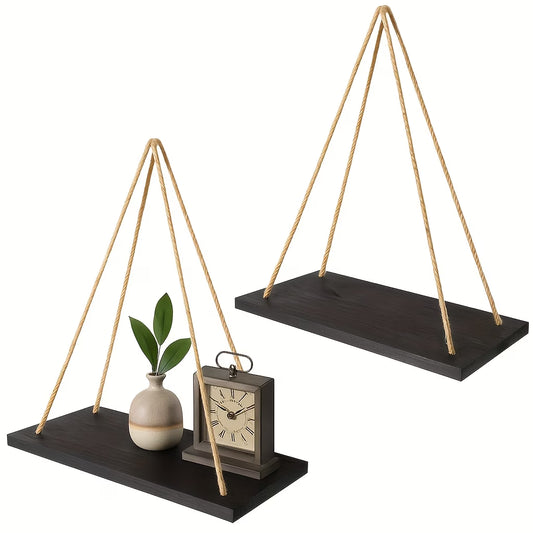 Boho Decor Hanging Shelf - 2pc