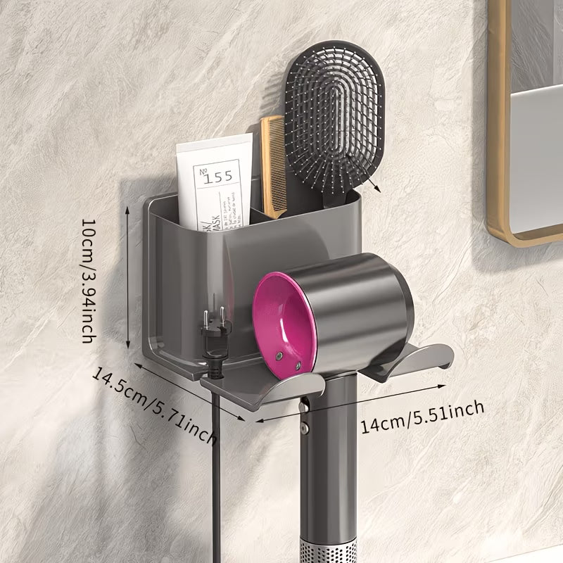 Wall-Mounted Hair Dryer Holder