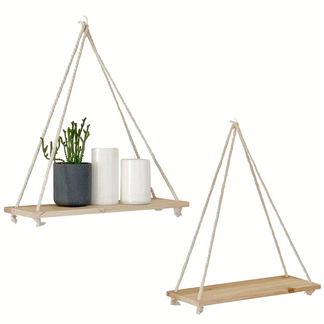 Boho Decor Hanging Shelf - 2pc