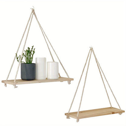 Boho Decor Hanging Shelf - 2pc