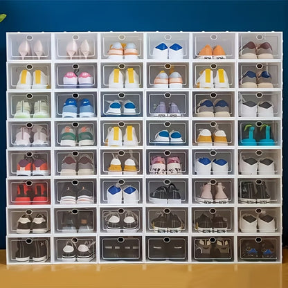 Transparent Shoe Storage Boxes - 12pc