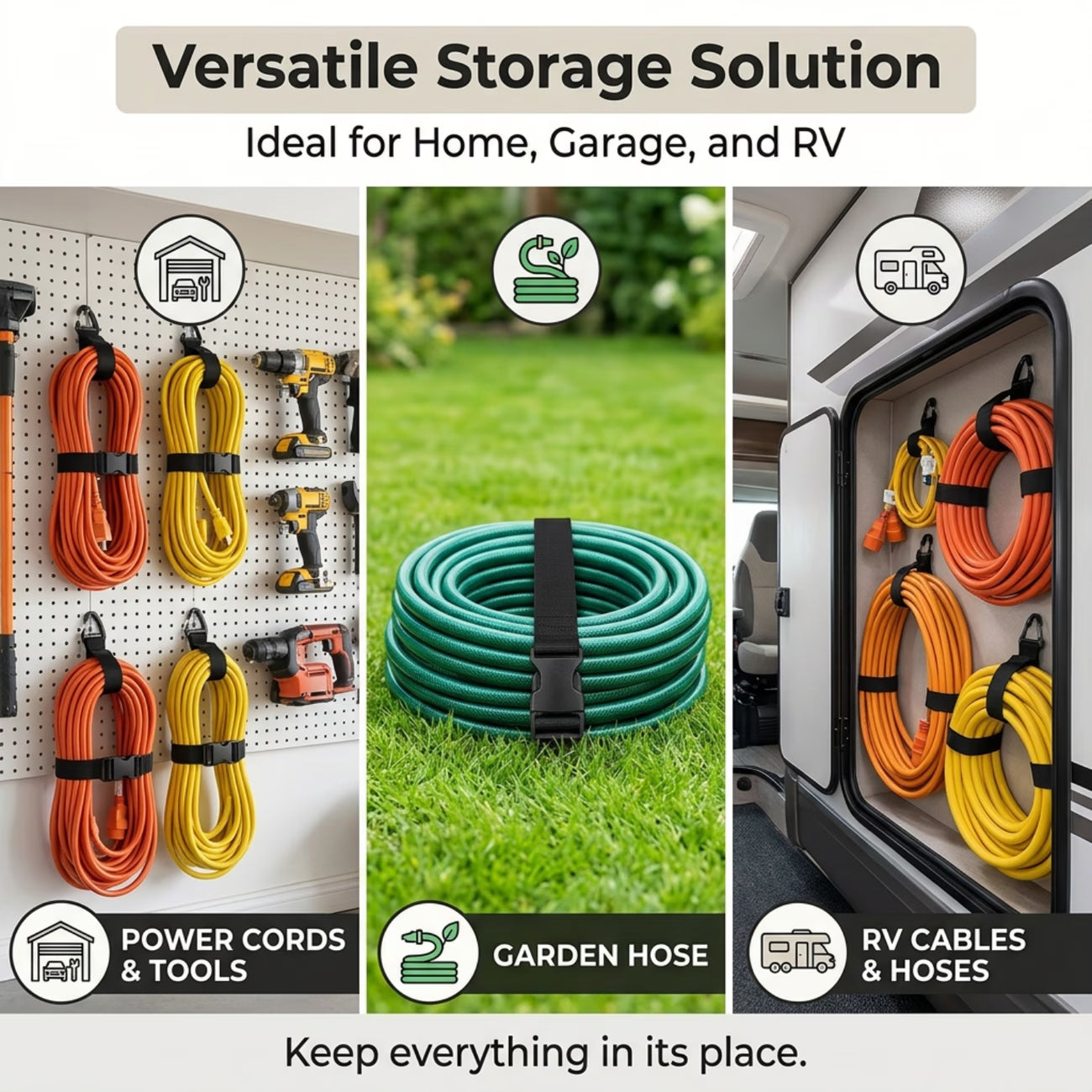 Heavy-Duty Adjustable Storage Straps