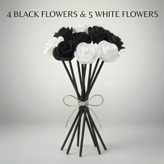 Black & White Rose Reed Diffuser Sticks