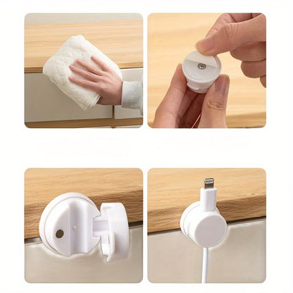 CableSnap - Rotatable Magnetic Desk Organizer - (4pc)